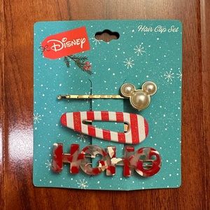 🆕 Disney Mickey Mouse Holiday Hair Clips - Set of 3